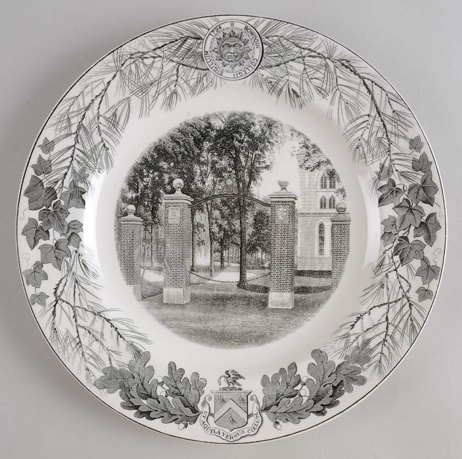 Bowdoin College Gray Dinner Plate by Wedgwood-1