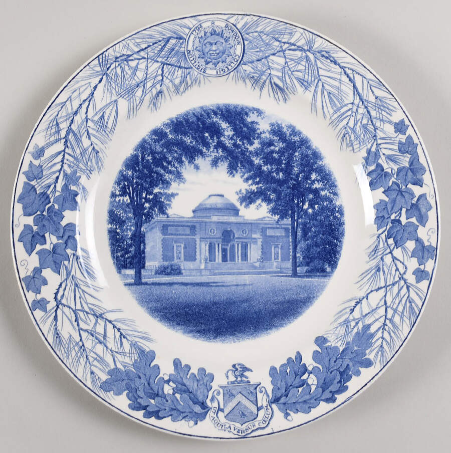 Bowdoin College Blue Dinner Plate by Wedgwood-1