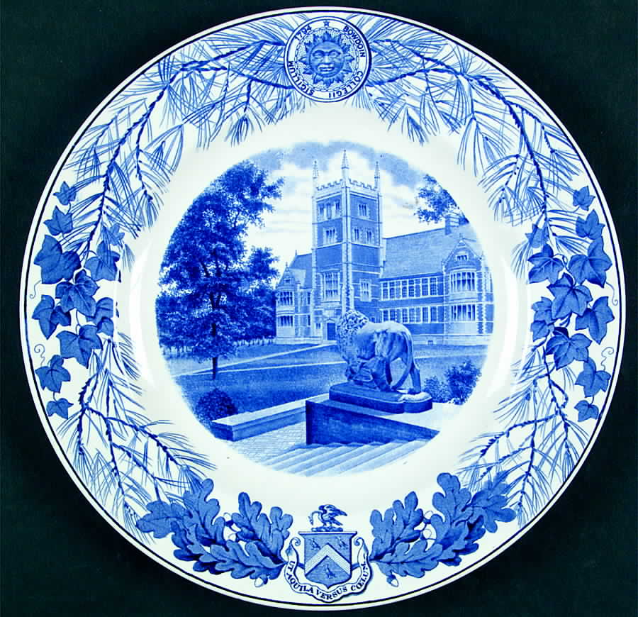 Bowdoin College Blue Dinner Plate by Wedgwood-1