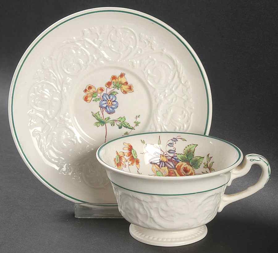 Bognor Footed Cup & Saucer Set by Wedgwood-1