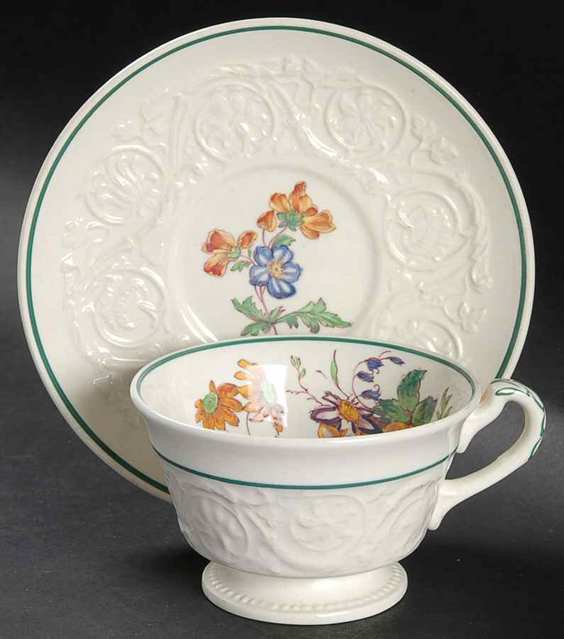 Bognor Footed Cup & Saucer Set by Wedgwood-1