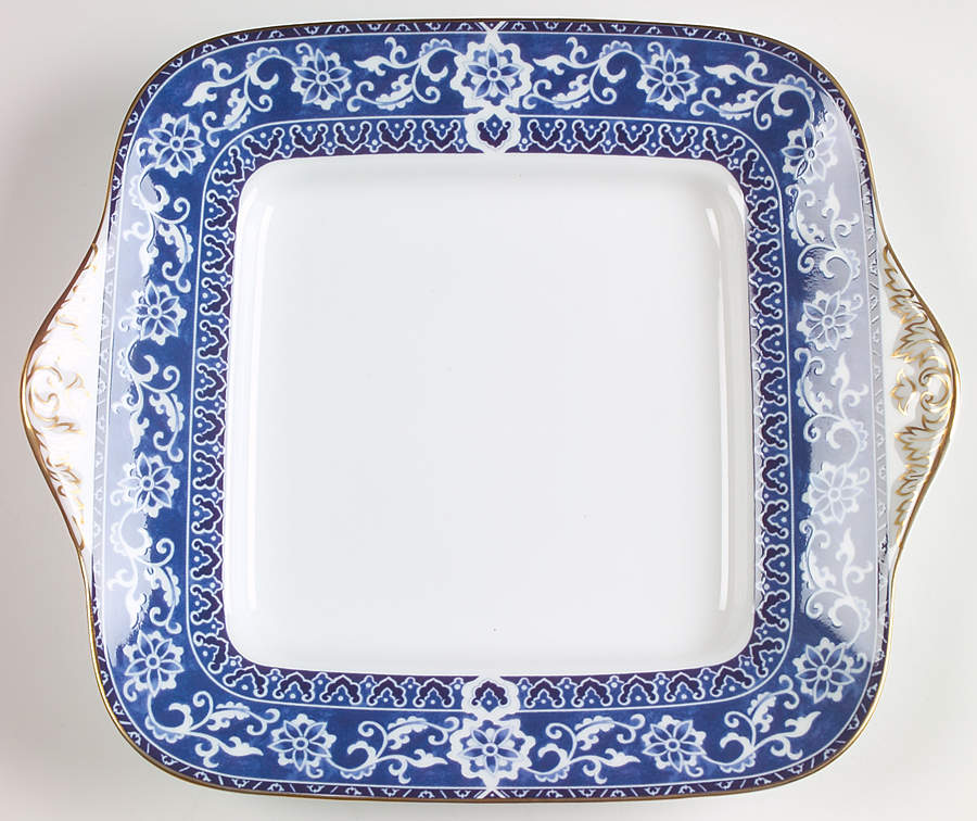 Bokhara (Newer, 1996) Square Handled Cake Plate by Wedgwood-1