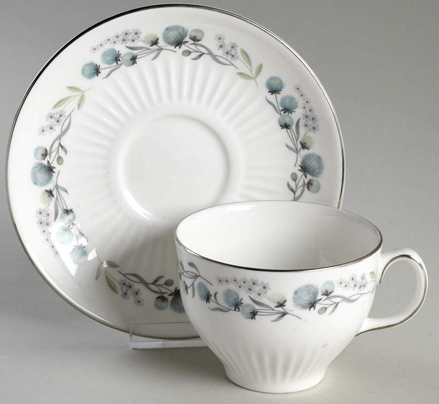 Boleyn Flat Cup & Saucer Set by Wedgwood-1
