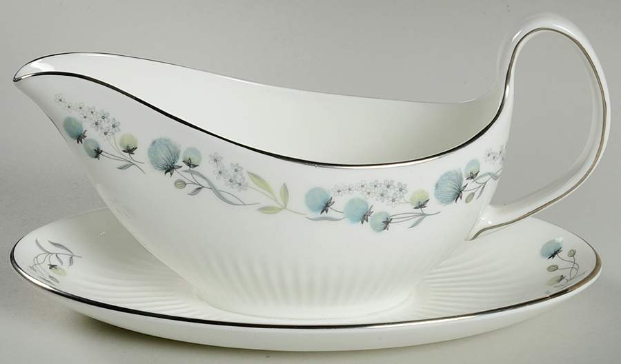 Boleyn Gravy Boat with Attached Underplate by Wedgwood-1