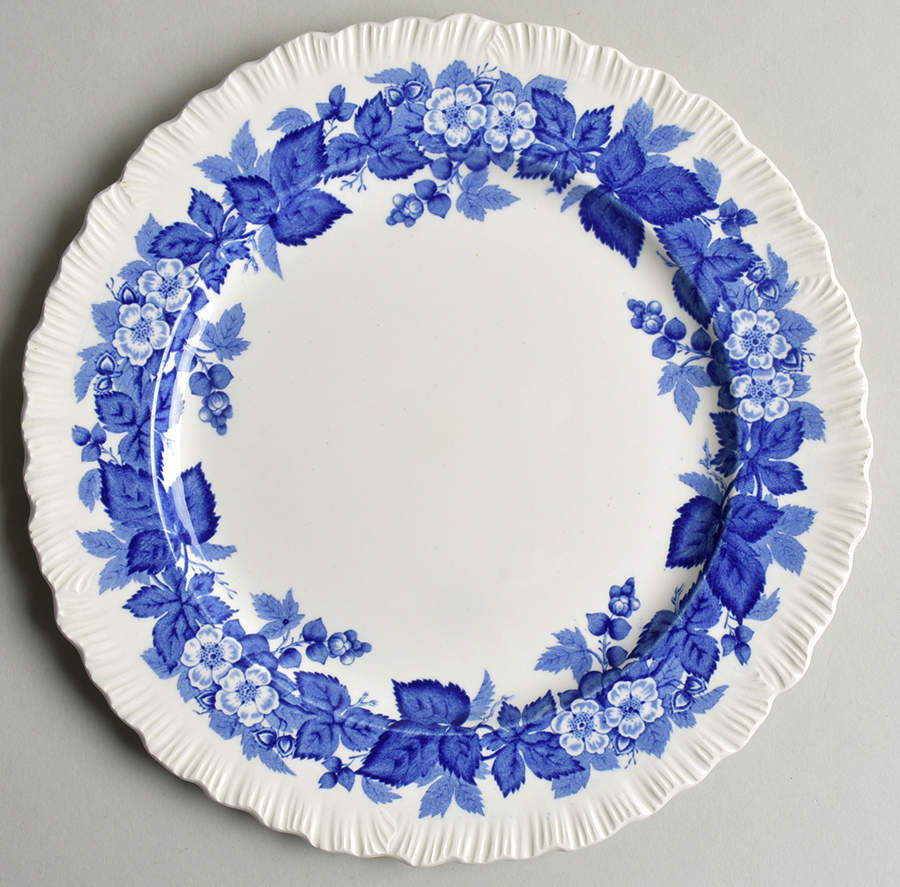 Bramble Blue (Shell Edge) Luncheon Plate by Wedgwood-1