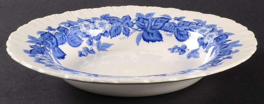 Bramble Blue (Shell Edge) Rim Soup Bowl by Wedgwood-1