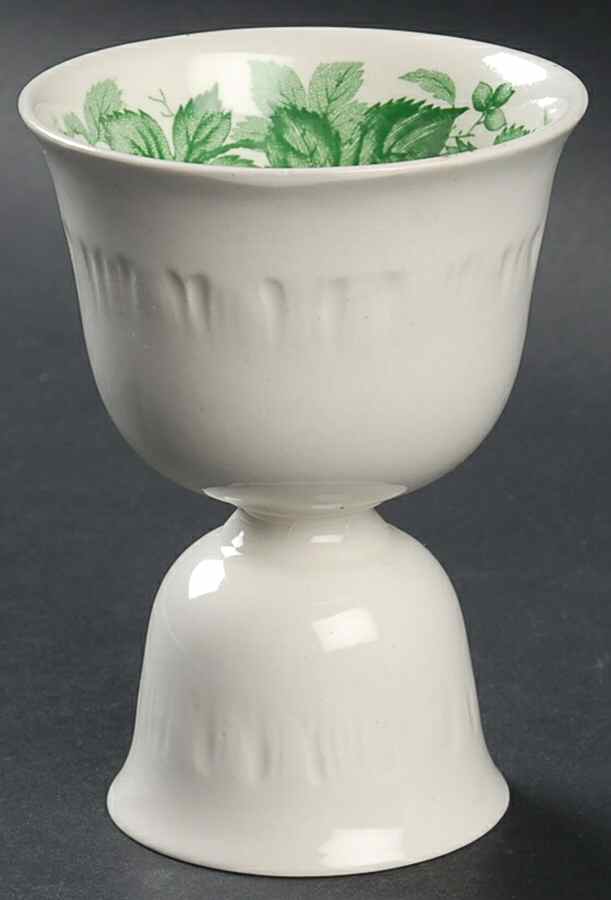 Bramble Green (Shell Edge) Double Egg Cup by Wedgwood-1