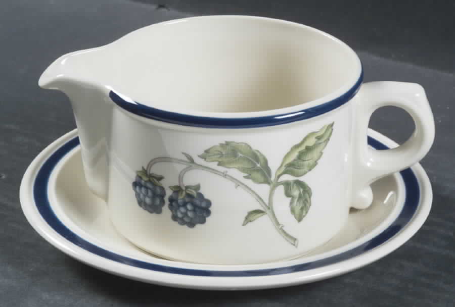 Bramble Multicolor (Oven To Table) Gravy Boat & Underplate by Wedgwood-1