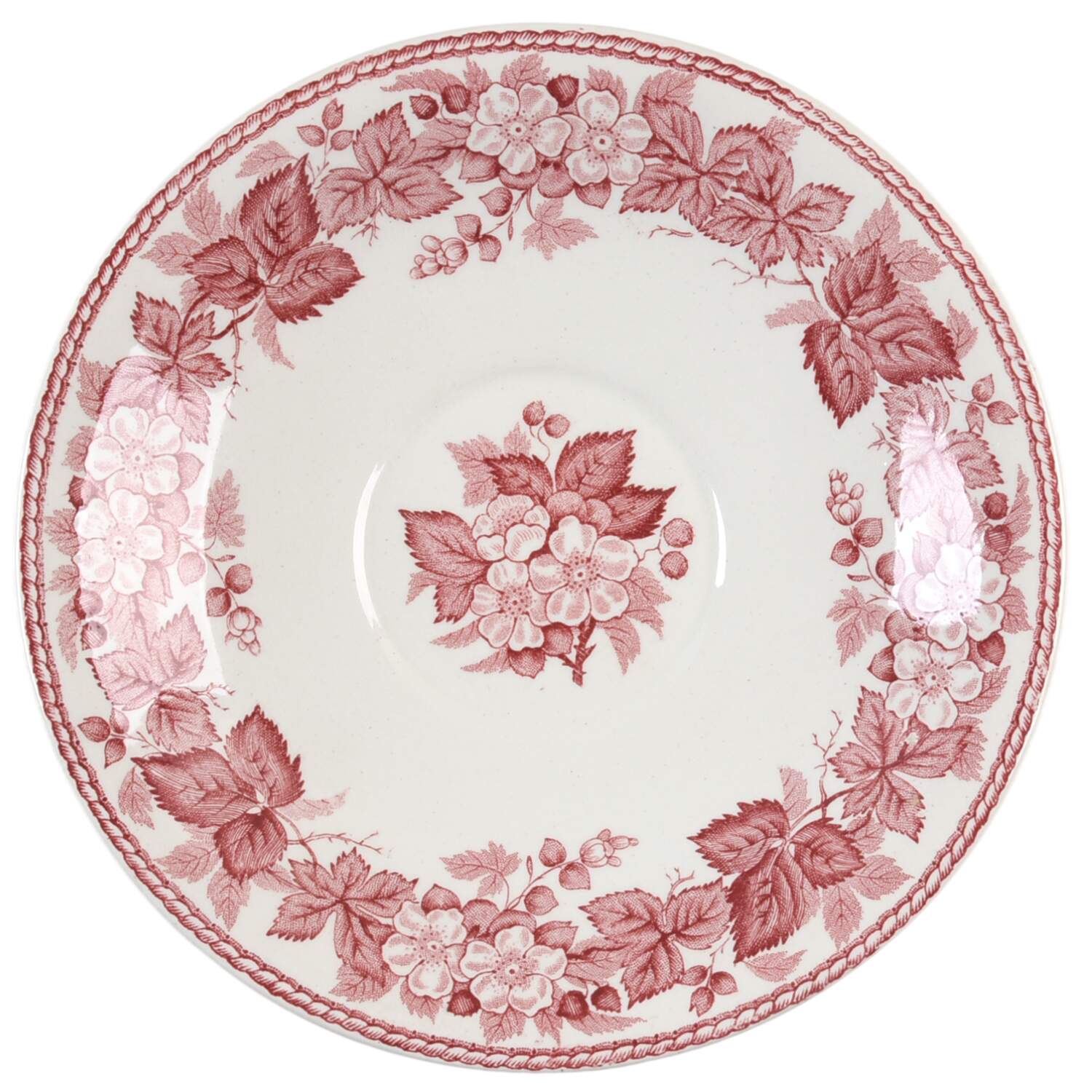 Bramble Pink (Plain Edge) Saucer by Wedgwood-1