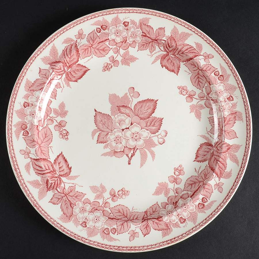 Bramble Pink (Plain Edge) Dinner Plate by Wedgwood-1