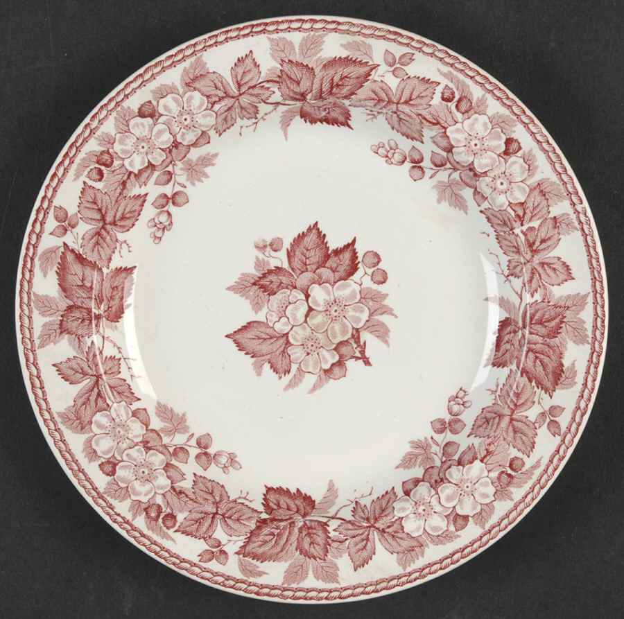 Bramble Pink (Plain Edge) Bread & Butter Plate by Wedgwood-1