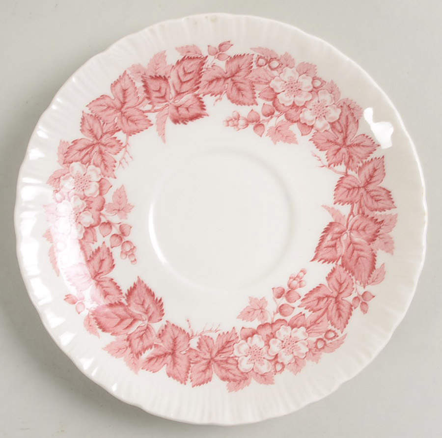Bramble Pink (Shell Edge) Saucer by Wedgwood-1