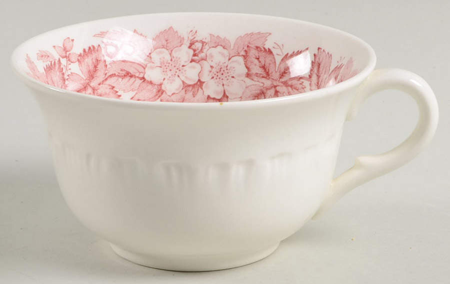 Bramble Pink (Shell Edge) Flat Cup by Wedgwood-1