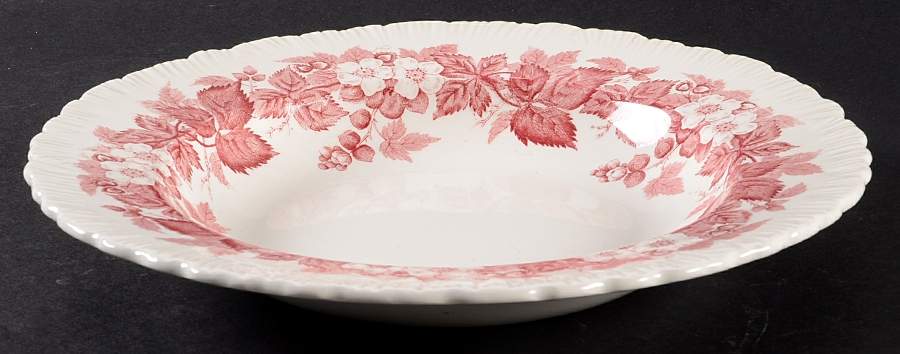 Bramble Pink (Shell Edge) Large Rim Soup Bowl by Wedgwood-1