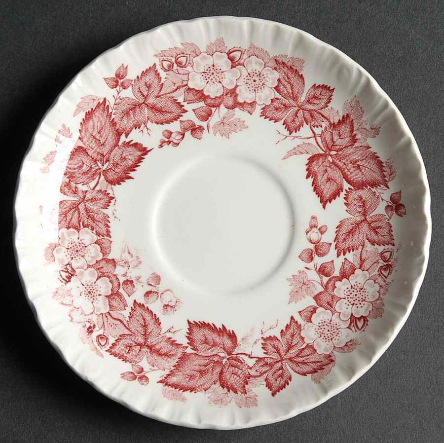 Bramble Pink (Shell Edge) Saucer for Demitasse Cup by Wedgwood-1
