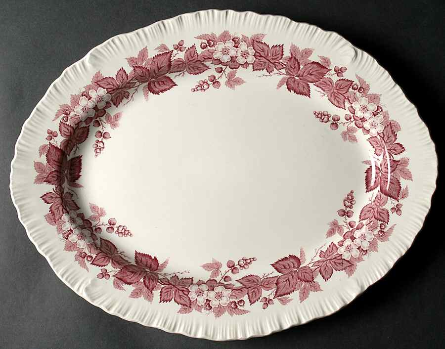 Bramble Purple 14" Oval Serving Platter by Wedgwood-1