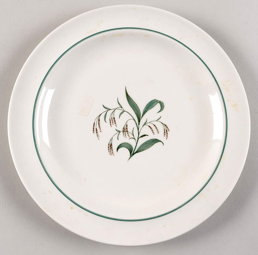 Broomgrass Green (No Trim, Green Verge) Luncheon Plate by Wedgwood-1