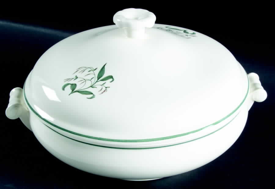 Broomgrass Green (No Trim, Green Verge) Round Covered Vegetable by Wedgwood-1