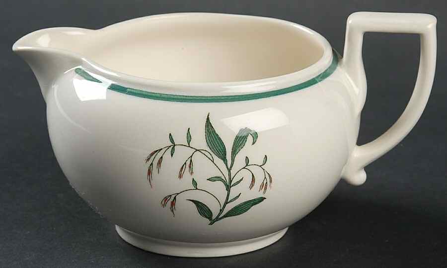 Broomgrass Green (No Trim, Green Verge) Creamer by Wedgwood-1