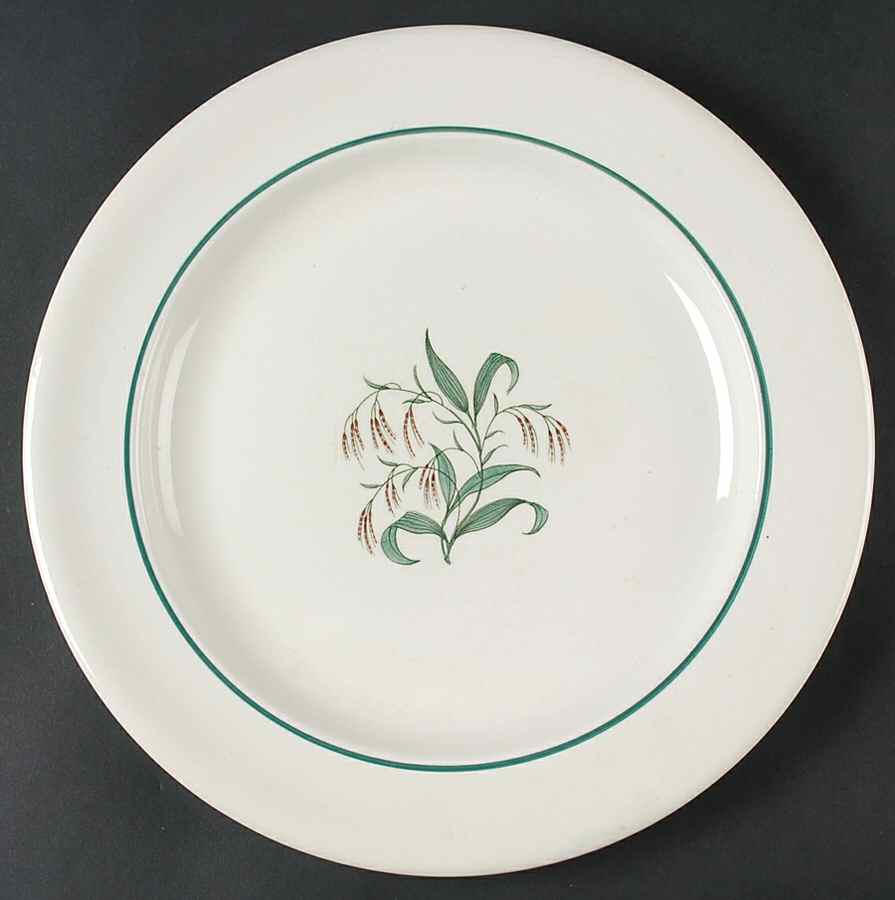 Broomgrass Green (No Trim, Green Verge) 12" Chop Plate (Round Platter) by Wedgwood-1