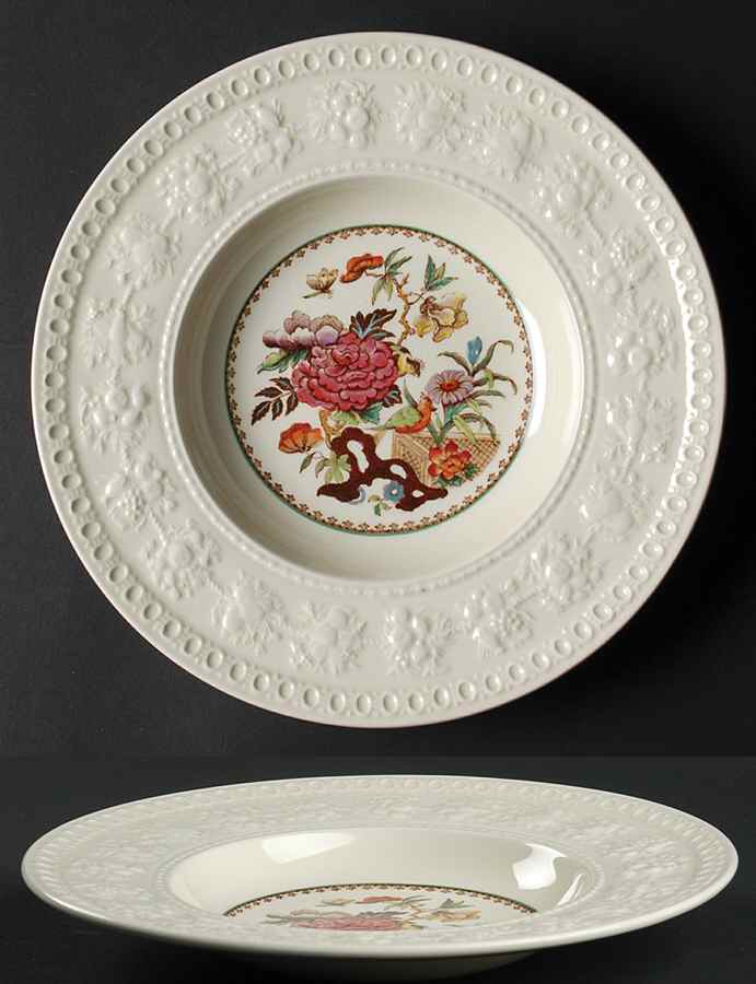 Bullfinch Wellesely Multicolor Rim Soup Bowl by Wedgwood-1