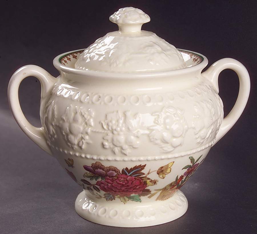 Bullfinch Wellesely Multicolor Sugar Bowl & Lid by Wedgwood-1