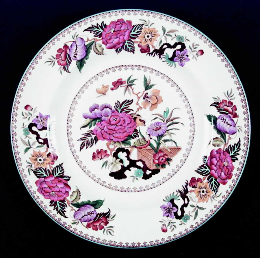 Bullfinch Brown Multicolor (Green Trim) Dinner Plate by Wedgwood-1