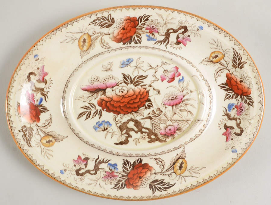 Bullfinch Brown Multicolor (Brown Trim) Underplate for Sauce Boat by Wedgwood-1