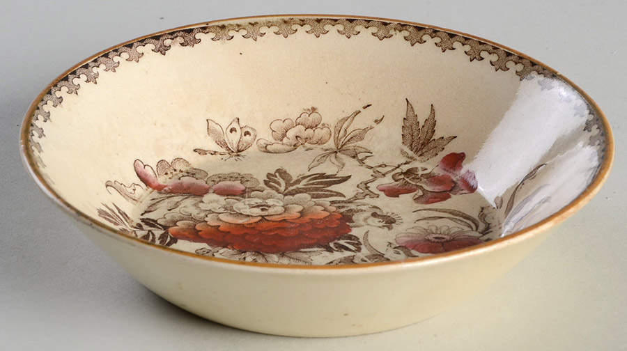 Bullfinch Brown Multicolor (Brown Trim) Fruit/Dessert (Sauce) Bowl by Wedgwood-1