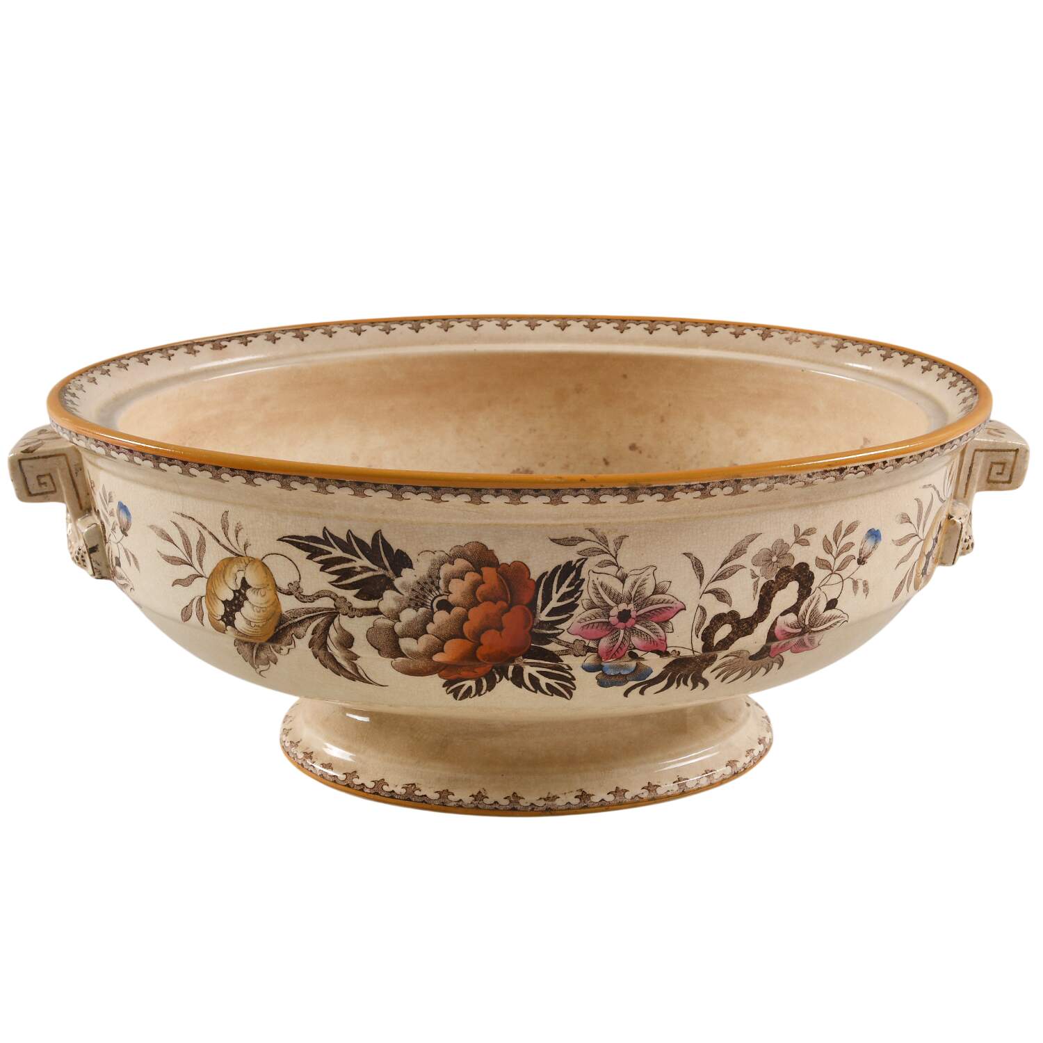 Bullfinch Brown Multicolor (Brown Trim) Tureen No Lid by Wedgwood-1