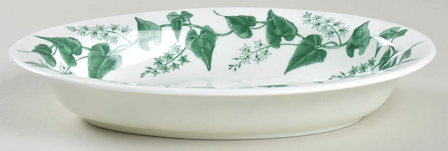 Buxton Green 10" Oval Vegetable Bowl by Wedgwood-1