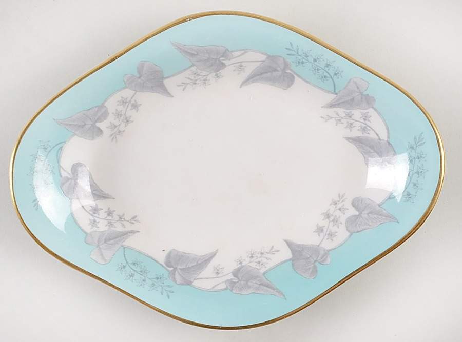 Buxton Turquoise (Gold Trim) Relish/Gravy Underplate by Wedgwood-1