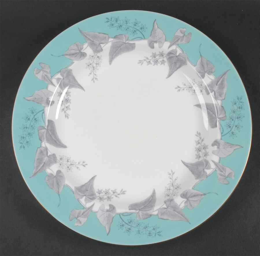 Buxton Turquoise (Gold Trim) 13" Chop Plate (Round Platter) by Wedgwood-1