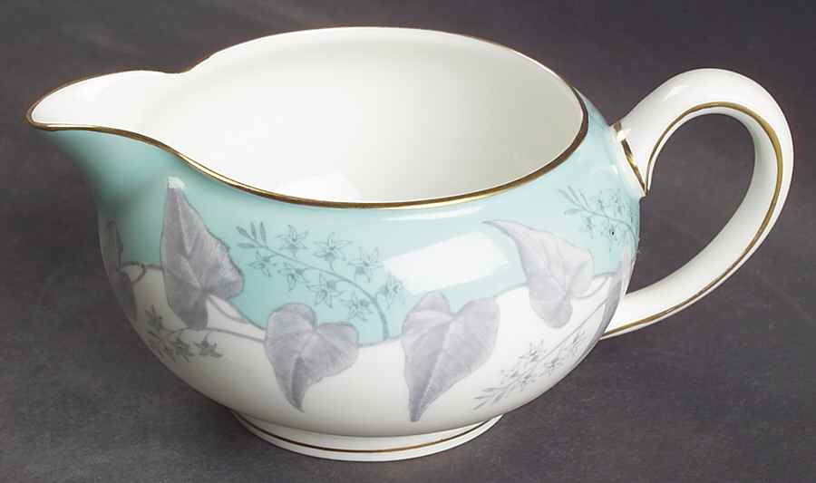 Buxton Turquoise (Gold Trim) 146 Shape Creamer by Wedgwood-1