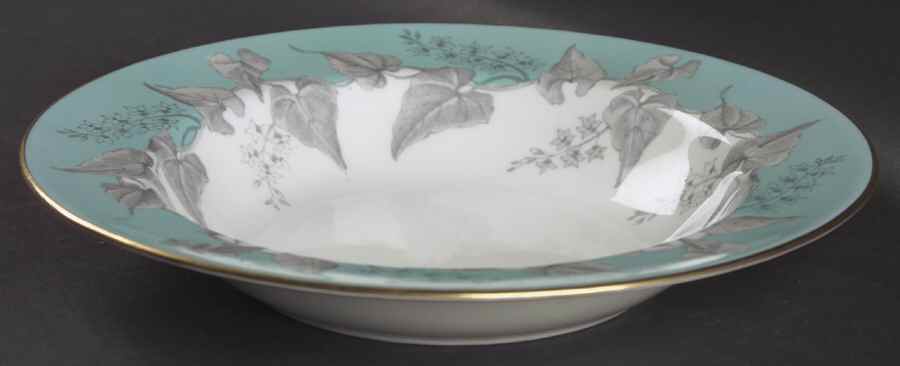 Buxton Turquoise (Gold Trim) Rim Soup Bowl by Wedgwood-1