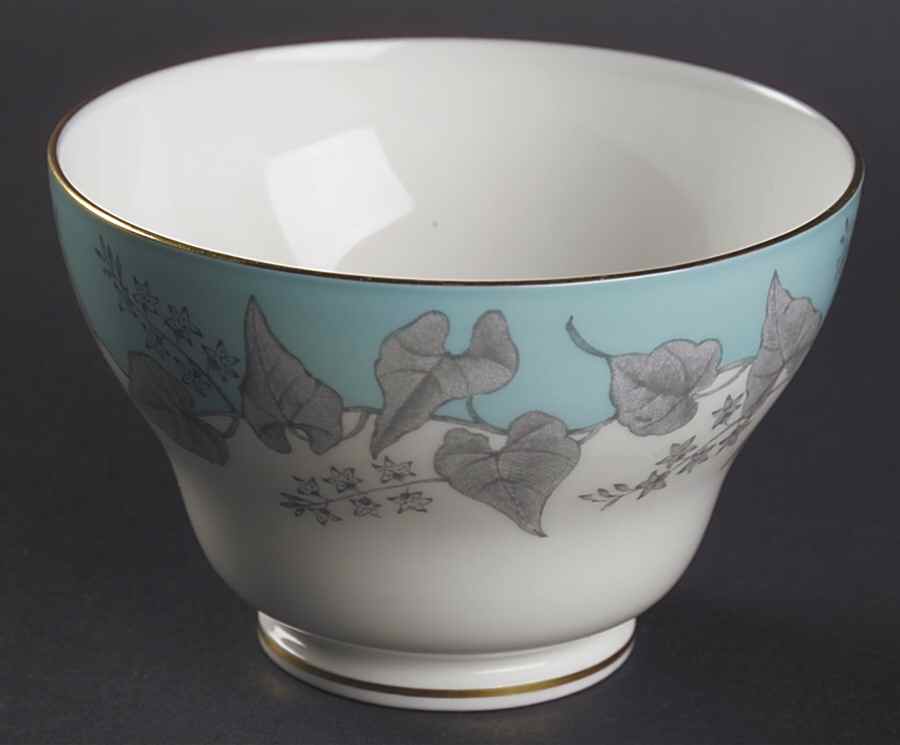 Buxton Turquoise (Gold Trim) Open Sugar Bowl by Wedgwood-1