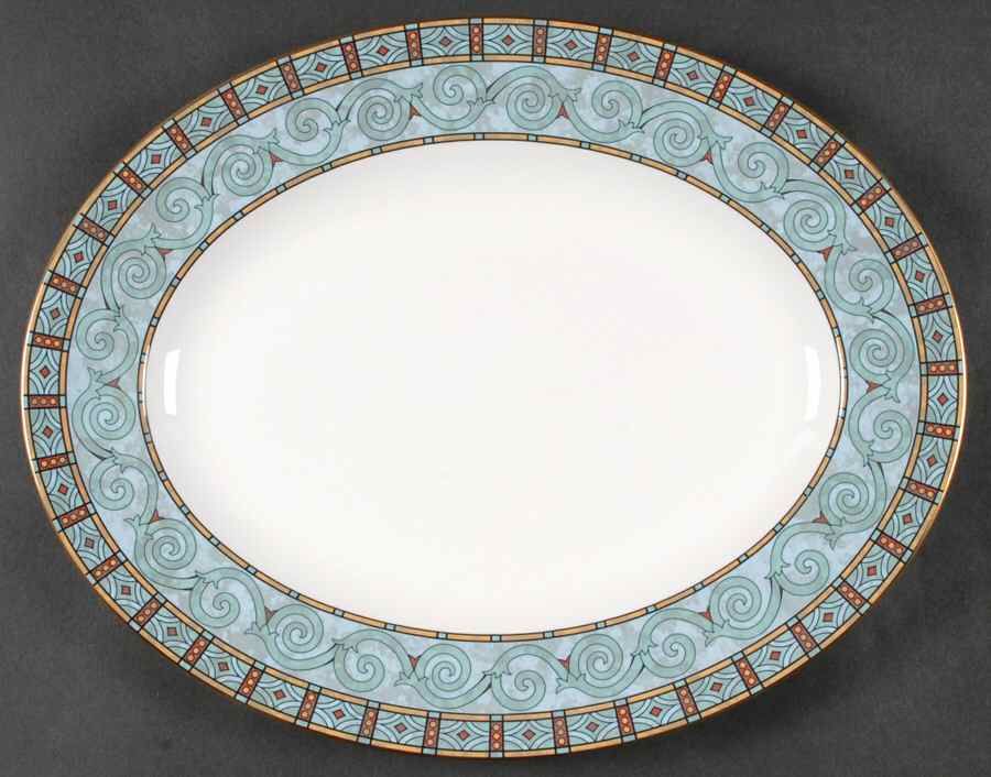 Byzantium 14" Oval Serving Platter by Wedgwood-1
