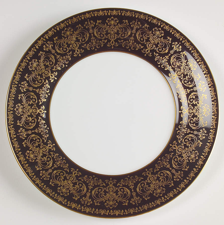 Caernarvon Black Salad Plate by Wedgwood-1