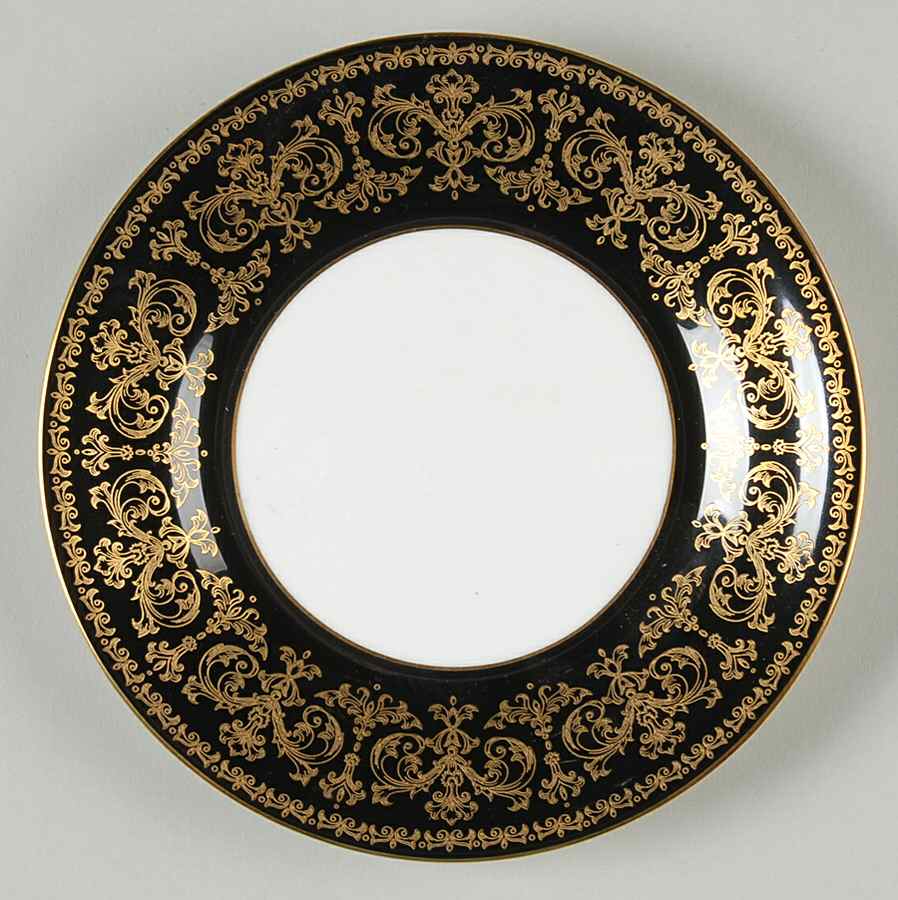 Caernarvon Black Bread & Butter Plate by Wedgwood-1