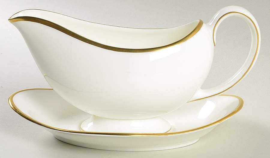 California (Bone) Gravy Boat & Underplate by Wedgwood-1