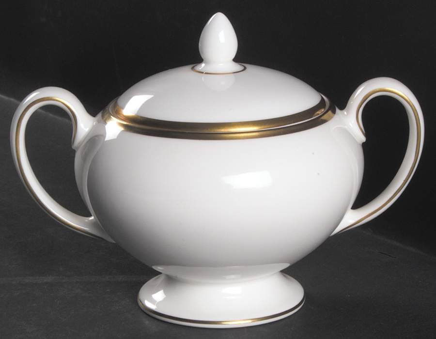 California (Bone) Leigh Shape Sugar Bowl & Lid by Wedgwood-1