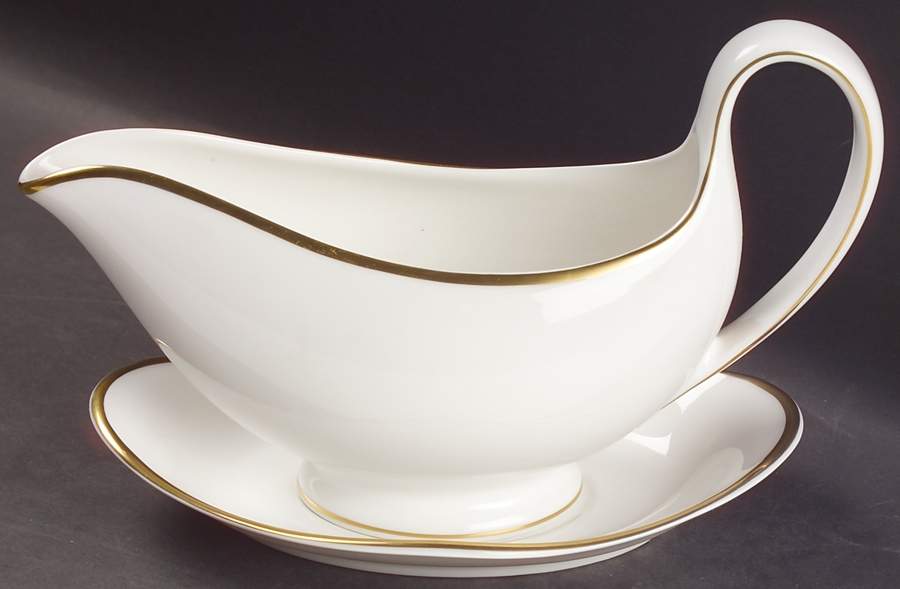 California (Bone) Gravy Boat & Underplate by Wedgwood-1