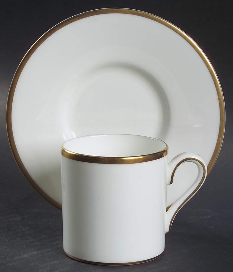California (Bone) Bond Shape Demitasse Cup and Saucer Set by Wedgwood-1