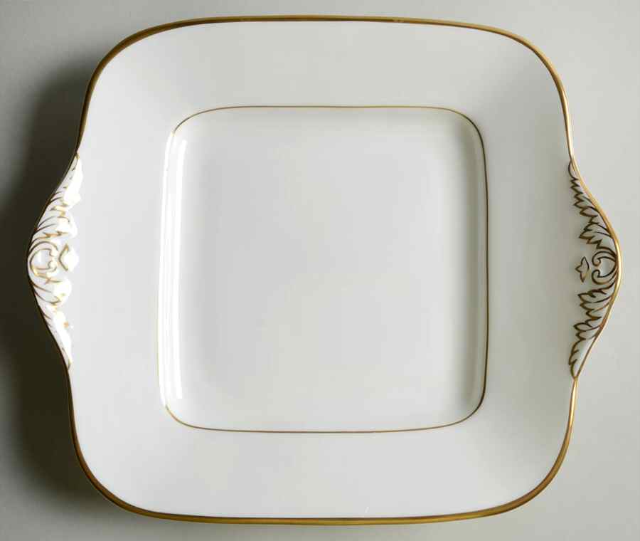 California (Bone) Square Handled Cake Plate by Wedgwood-1