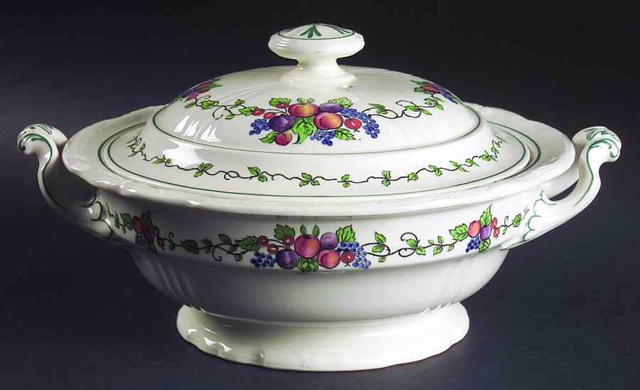 California (Earthenware) Round Covered Vegetable by Wedgwood-1