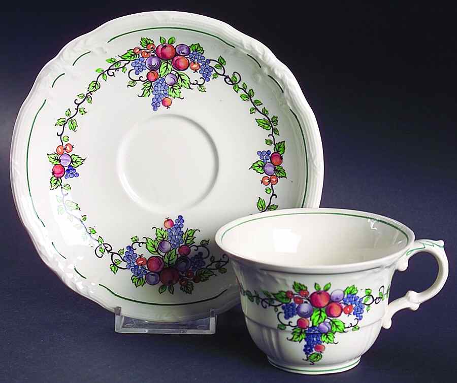 California (Earthenware) Flat Cup & Saucer Set by Wedgwood-1