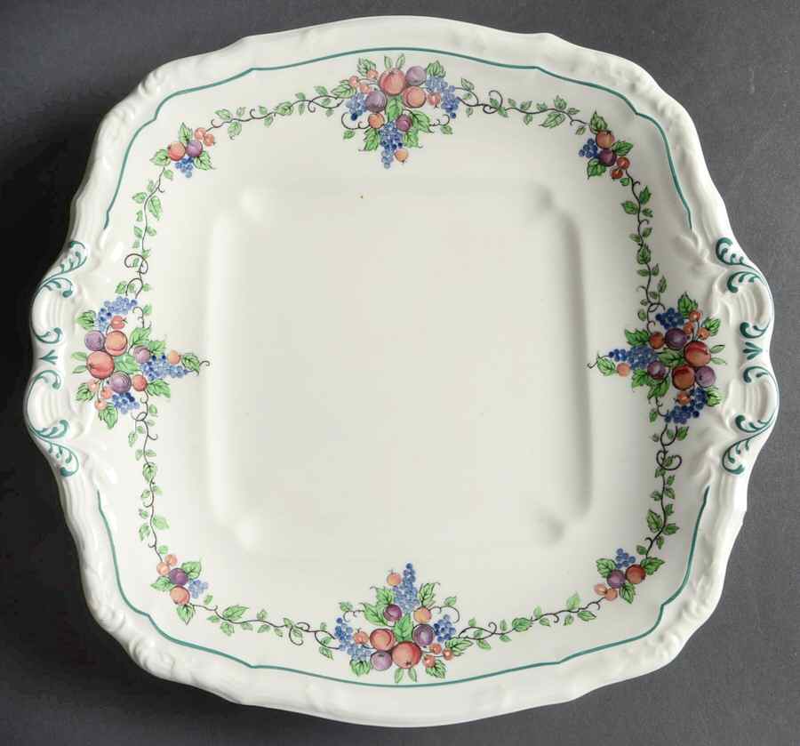 California (Earthenware) Square Handled Cake Plate by Wedgwood-1