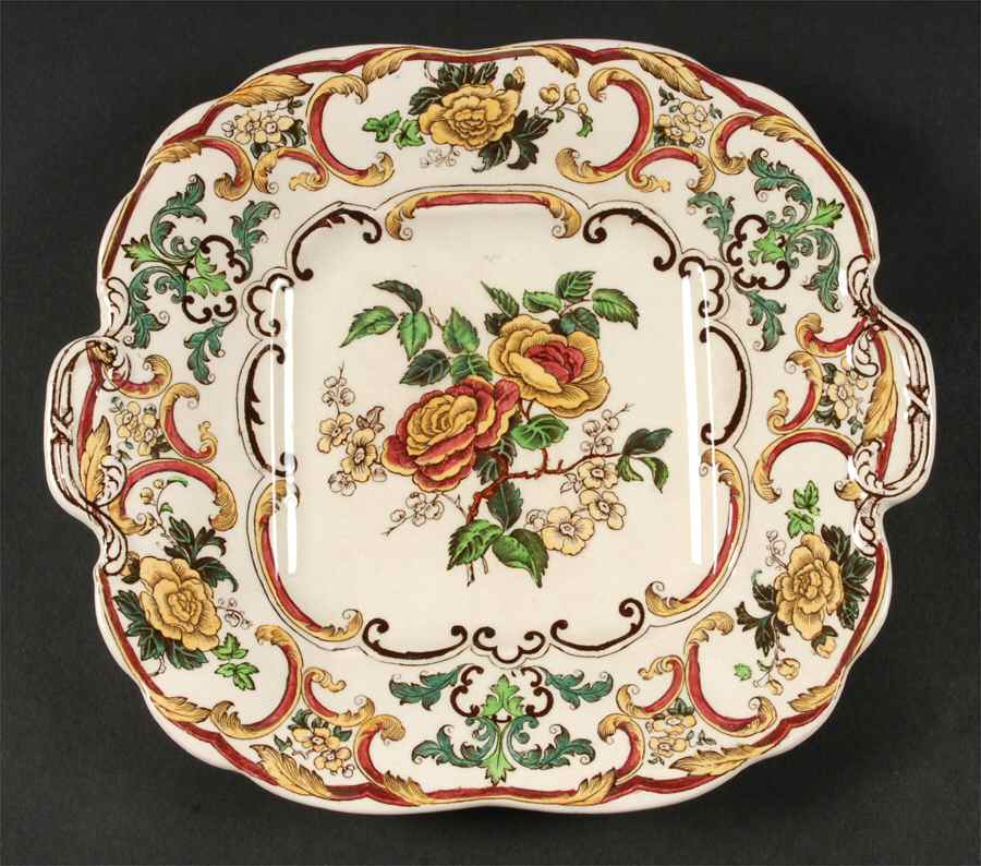 Camelia Handled Cake Plate by Wedgwood-1