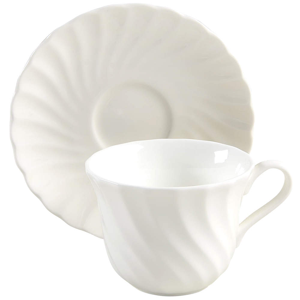 Candlelight Flat Cup & Saucer Set by Wedgwood-1