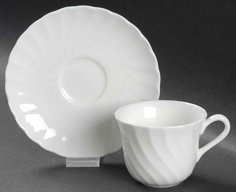 Candlelight Flat Demitasse Cup & Saucer Set by Wedgwood-1